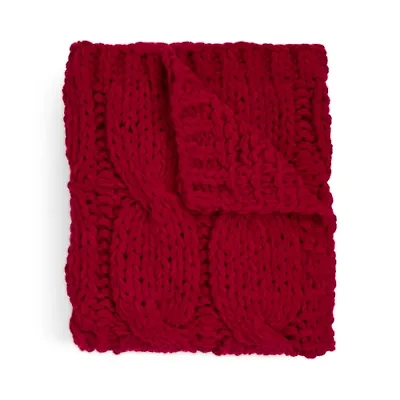 North Pole Trading Co. Chunky Cable Knit Throw