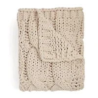 North Pole Trading Co. Chuncky Cable Knit Throw