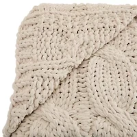 North Pole Trading Co. Chuncky Cable Knit Throw