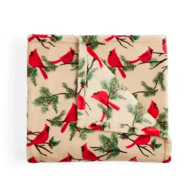North Pole Trading Co. Holiday Velvet Plush Throw