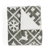 North Pole Trading Co. Mink To Sherpa Reversible Lightweight Throw