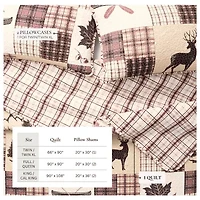 Linery Lodge Mosaic Reversible Quilt Set