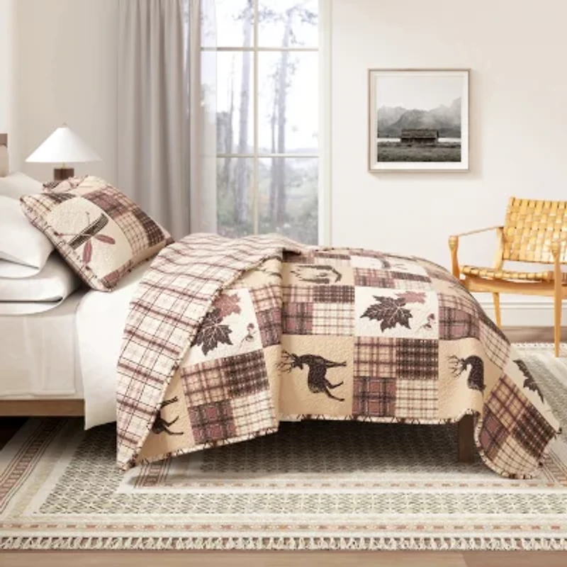 Linery Lodge Mosaic Reversible Quilt Set
