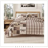 Linery Lodge Mosaic Reversible Quilt Set