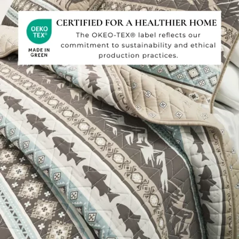 Linery Animal Stripe Reversible Quilt Set