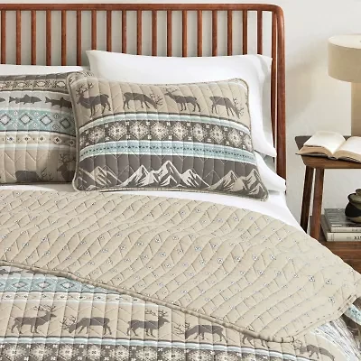 Linery Animal Stripe Reversible Quilt Set