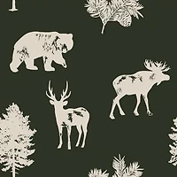 Linery Deers Trees Reversible Quilt Set
