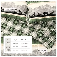 Linery Mountainscape Reversible Quilt Set