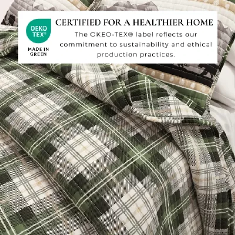 Linery Mountainscape Reversible Quilt Set