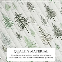 Linery Lodge Trees Reversible Quilt Set