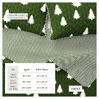 Linery Lodge Green Trees Reversible Quilt Set