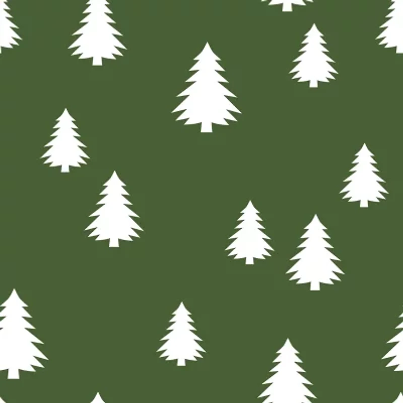 Linery Lodge Green Trees Reversible Quilt Set
