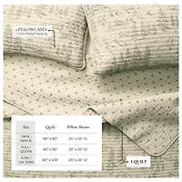 Linery Rustic Bear Reversible Quilt Set