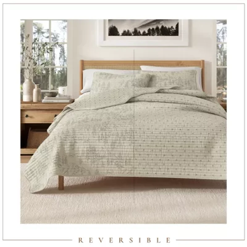 Linery Rustic Bear Reversible Quilt Set