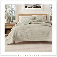 Linery Rustic Bear Reversible Quilt Set