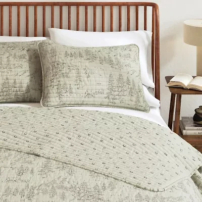 Linery Rustic Bear Reversible Quilt Set