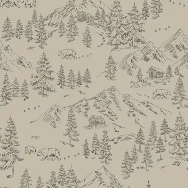 Linery Rustic Bear Reversible Quilt Set