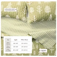 Linery Lodge Forest Reversible Quilt Set
