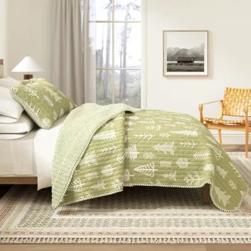 Linery Lodge Forest Reversible Quilt Set