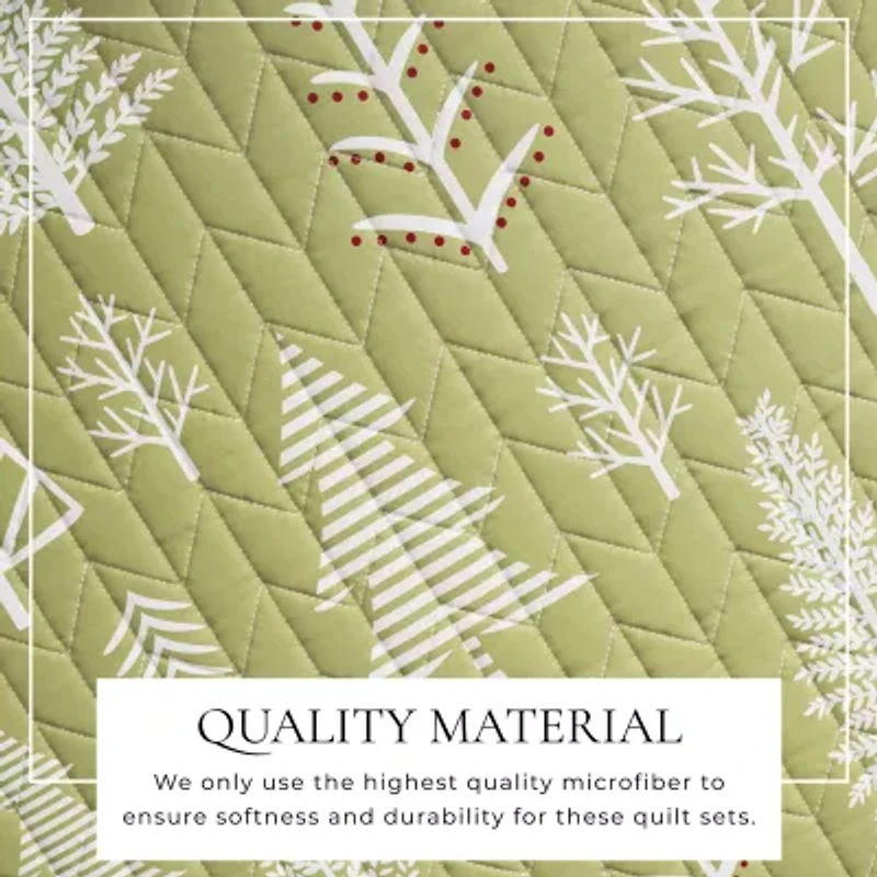 Linery Lodge Forest Reversible Quilt Set