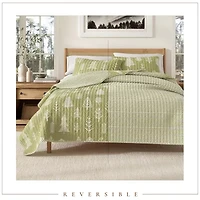 Linery Lodge Forest Reversible Quilt Set