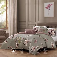 Bebejan Purple Lilies 5-pc. Midweight Reversible Comforter Set