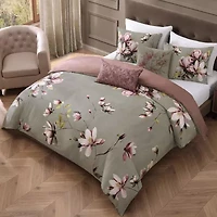 Bebejan Purple Lilies 5-pc. Midweight Reversible Comforter Set