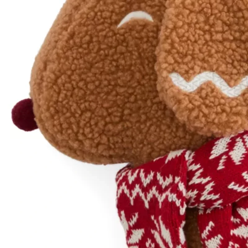 North Pole Trading Co. Gingerbread Dog Throw Pillow