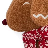 North Pole Trading Co. Gingerbread Dog Throw Pillow