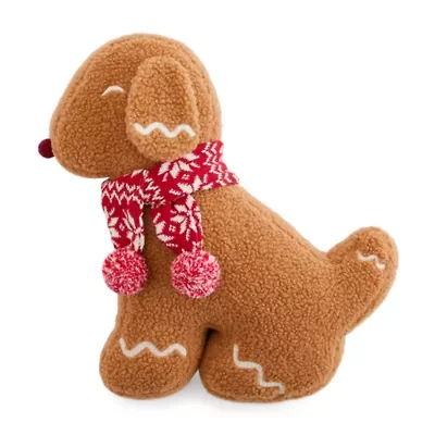 North Pole Trading Co. Gingerbread Dog Throw Pillow