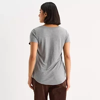 a.n.a Womens Scoop Neck Short Sleeve T-Shirt