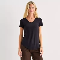 a.n.a Womens Scoop Neck Short Sleeve T-Shirt