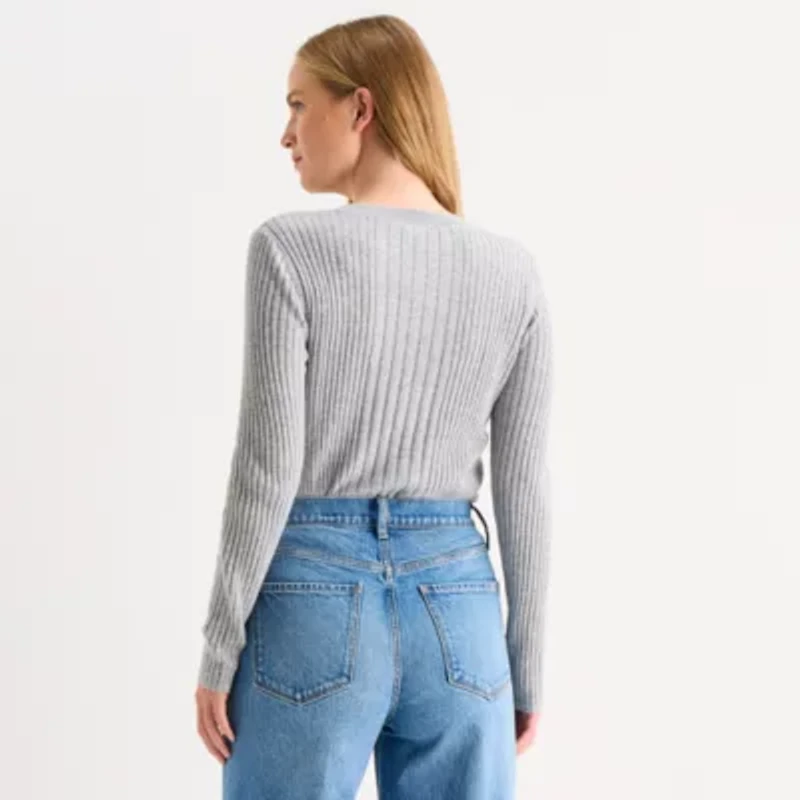 a.n.a Womens Crew Neck Long Sleeve Pullover Sweater