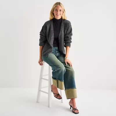 a.n.a Womens V Neck Long Sleeve Button Cardigan