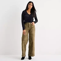 a.n.a Womens Y Neck Long Sleeve T-Shirt