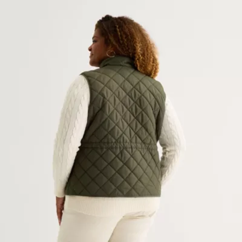 St. John's Bay Womens Plus Midweight Quilted Vest