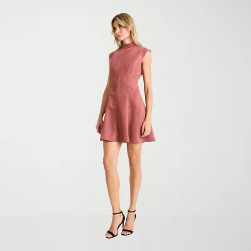 Clover And Sloane Womens Sleeveless Fit + Flare Dress