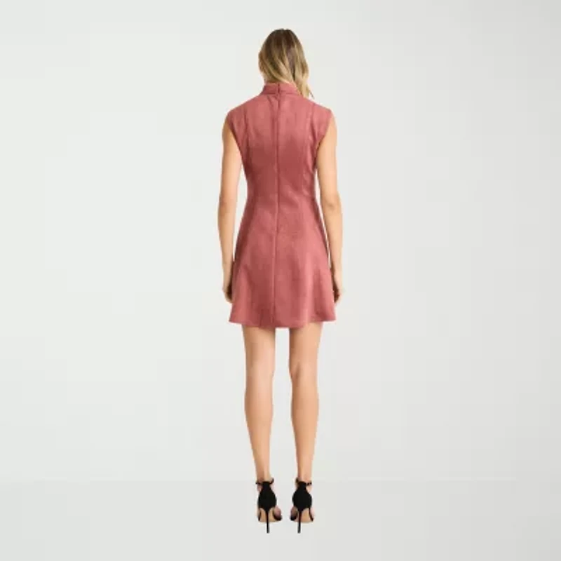 Clover And Sloane Womens Sleeveless Fit + Flare Dress