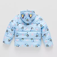 Little Girls Bluey Hooded Heavyweight Puffer Jacket