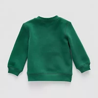 Okie Dokie Baby Boys Round Neck Fleece Long Sleeve Sweatshirt