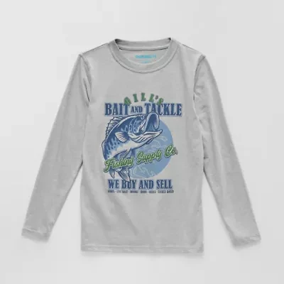 Thereabouts Little & Big Kid Boys Crew Neck Long Sleeve Regular Fit Graphic T-Shirt