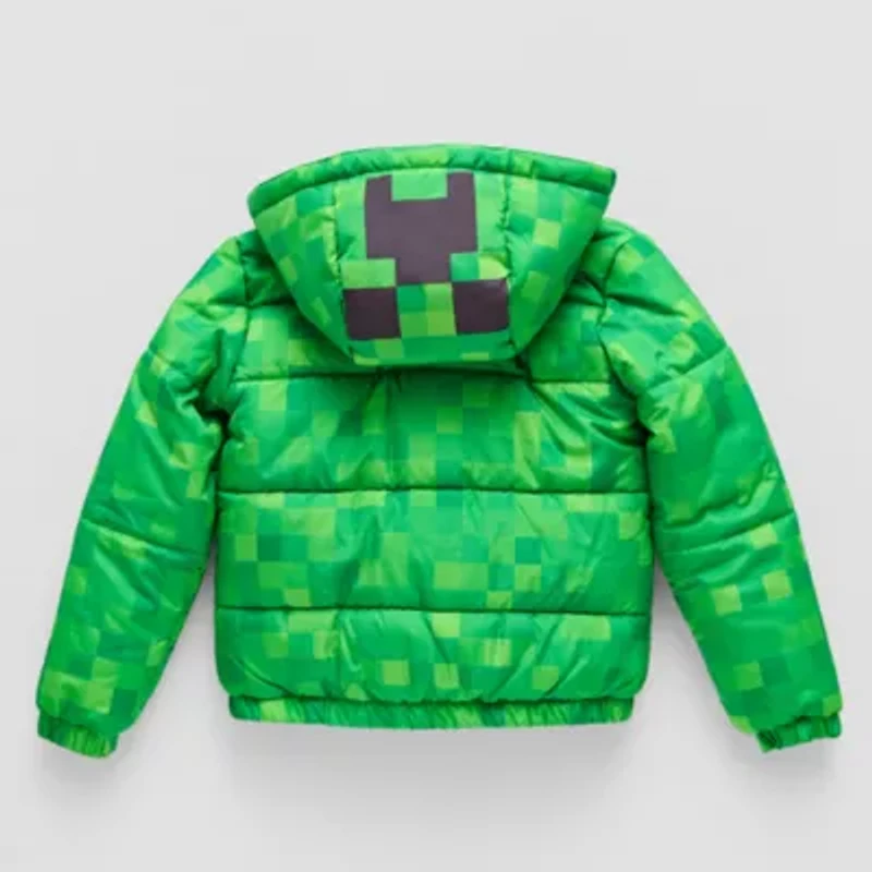 Little Boys Minecraft Hooded Heavyweight Puffer Jacket