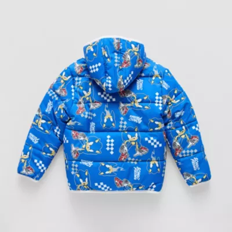 Little Boys Sonic the Hedgehog Hooded Heavyweight Puffer Jacket