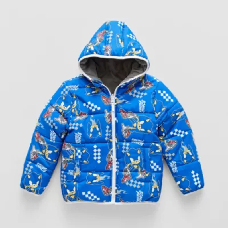 Little Boys Sonic the Hedgehog Hooded Heavyweight Puffer Jacket