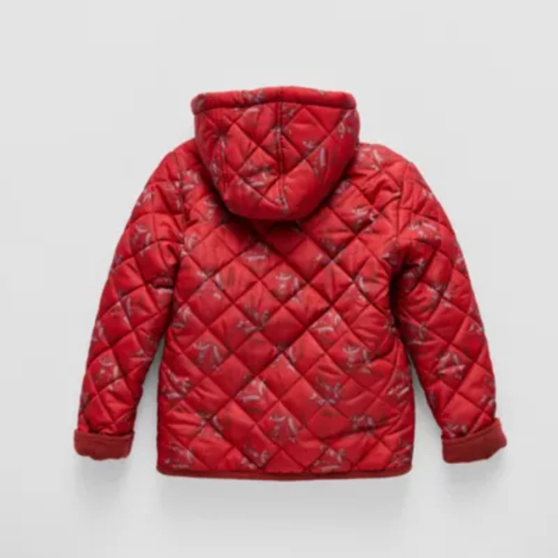 Little & Big Kid Boys Spiderman Hooded Midweight Quilted Jacket