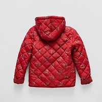 Little & Big Kid Boys Spiderman Hooded Midweight Quilted Jacket
