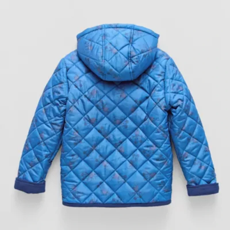 Disney Collection Little & Big Kid Boys Mickey Mouse Hooded Midweight Quilted Jacket