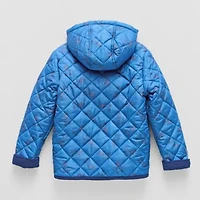 Disney Collection Little & Big Kid Boys Mickey Mouse Hooded Midweight Quilted Jacket