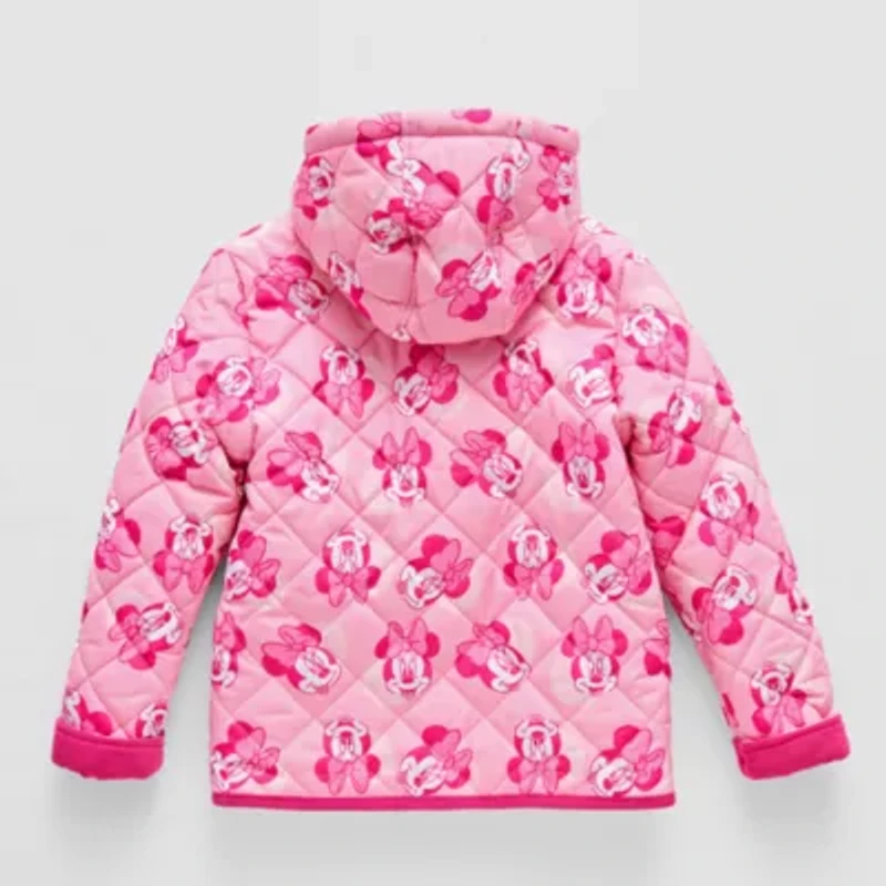 Disney Collection Little & Big Kid Girls Minnie Mouse Hooded Midweight Quilted Jacket