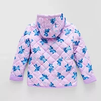 Disney Collection Little & Big Kid Girls Lilo Stitch Hooded Midweight Quilted Jacket